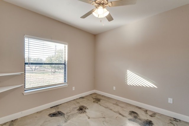 empty room with ceiling fan