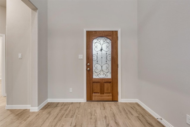 entrance foyer featuring light hardwood / wood-style flooring