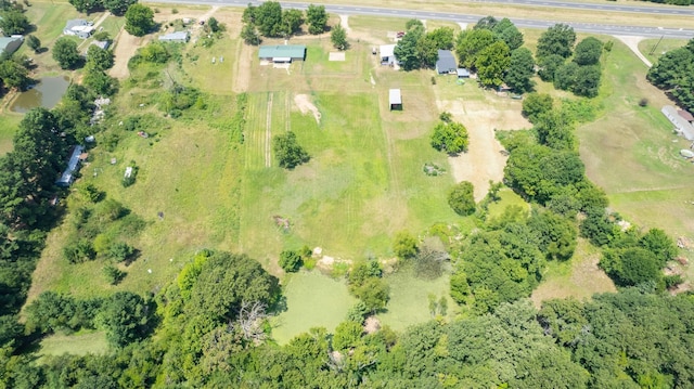 aerial view featuring a rural view