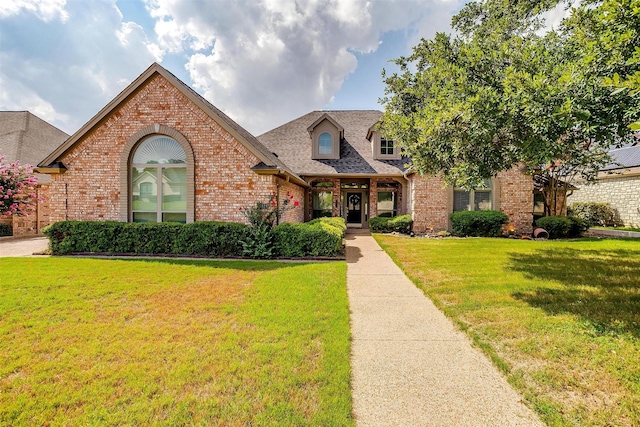 view of front of property with a front yard