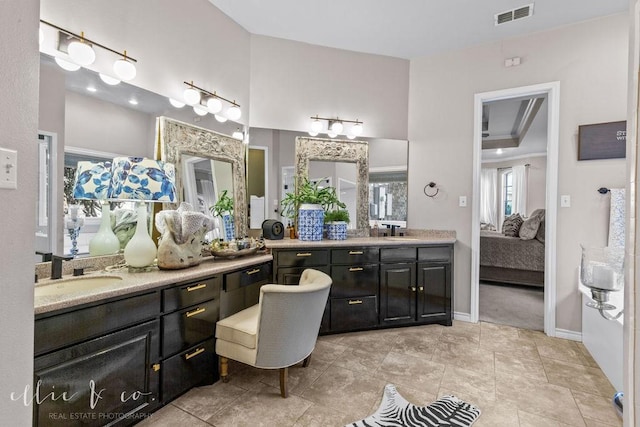 bathroom with vanity