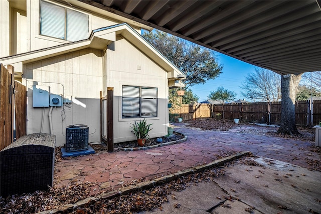 view of patio with cooling unit