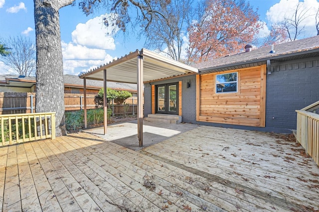 view of patio with french doors