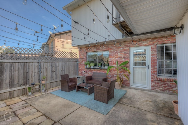 view of patio / terrace featuring outdoor lounge area