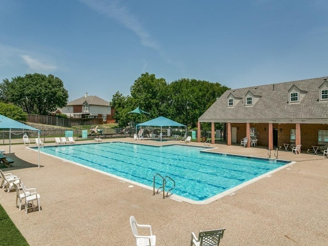 view of pool with a patio area