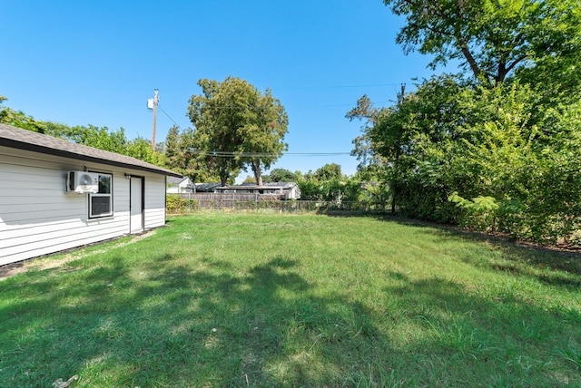 view of yard featuring ac unit