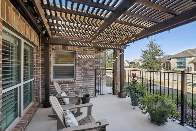 view of patio / terrace with a pergola