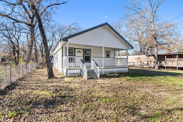 view of front of home with covered porch