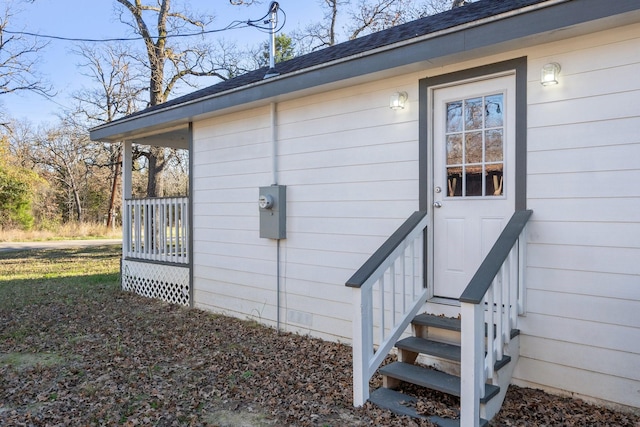 view of doorway to property