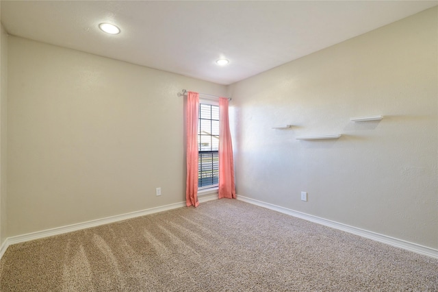 view of carpeted spare room