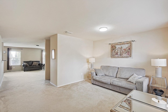 view of carpeted living room