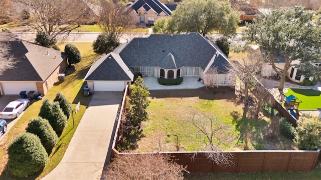 birds eye view of property