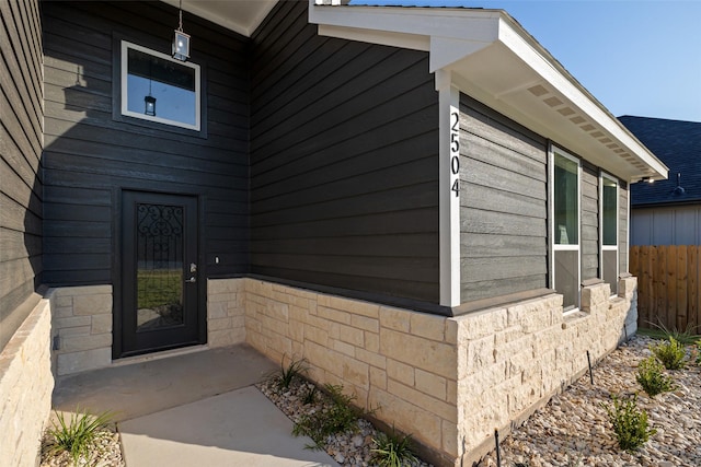 view of doorway to property