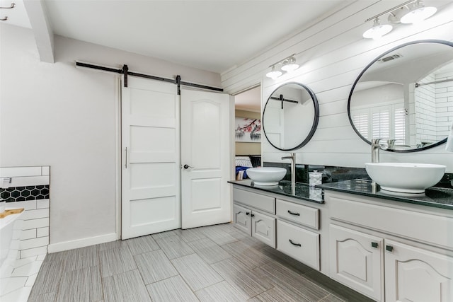 bathroom featuring vanity