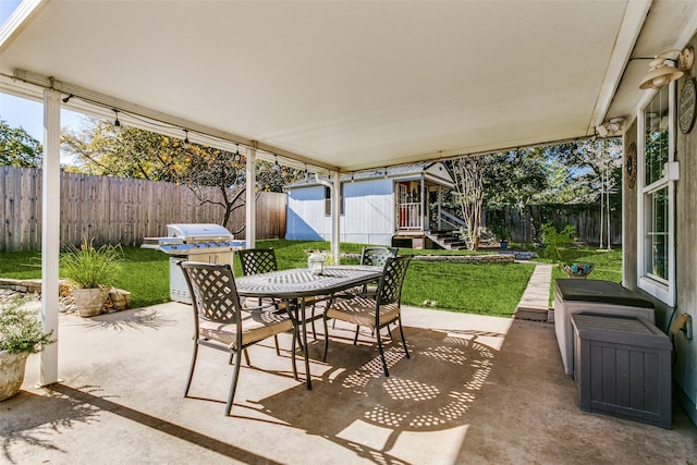 view of patio / terrace featuring area for grilling