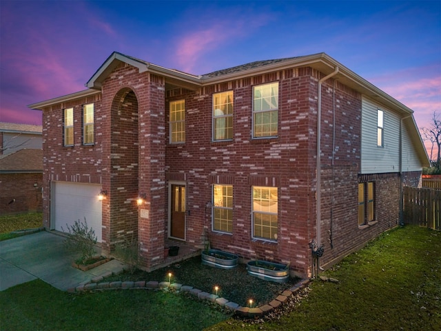 view of front of home featuring a garage