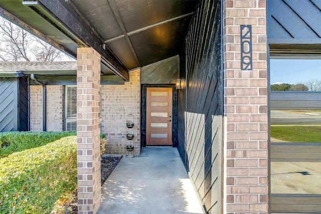 view of doorway to property