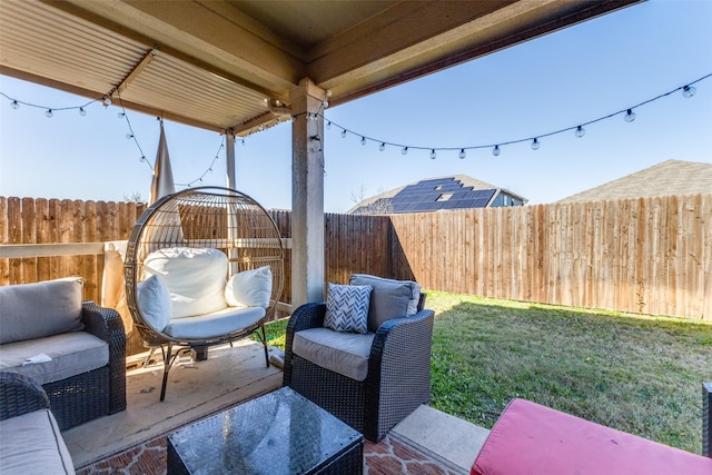 view of patio / terrace with an outdoor hangout area