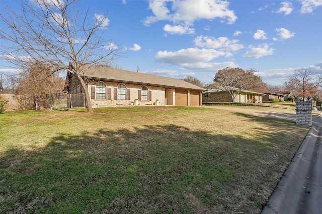 exterior space featuring a front lawn