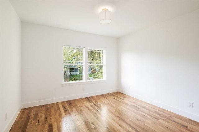 empty room featuring wood-type flooring