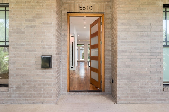 entrance to property with french doors