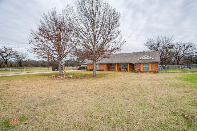 201 Fox Ln, Burleson, TX 76028 - ranch-style home with brick siding and a porch