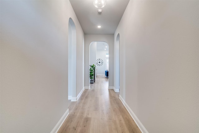 hallway featuring light hardwood / wood-style floors