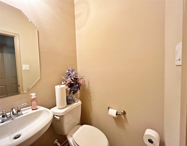 bathroom featuring sink and toilet