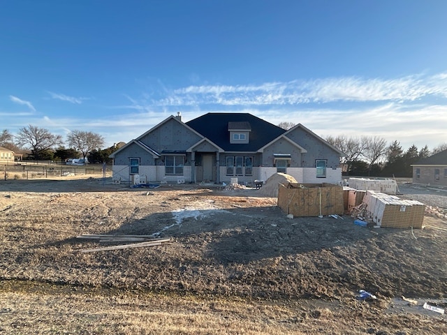 unfinished property featuring fence