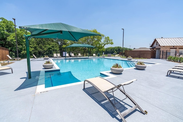 view of pool with a patio