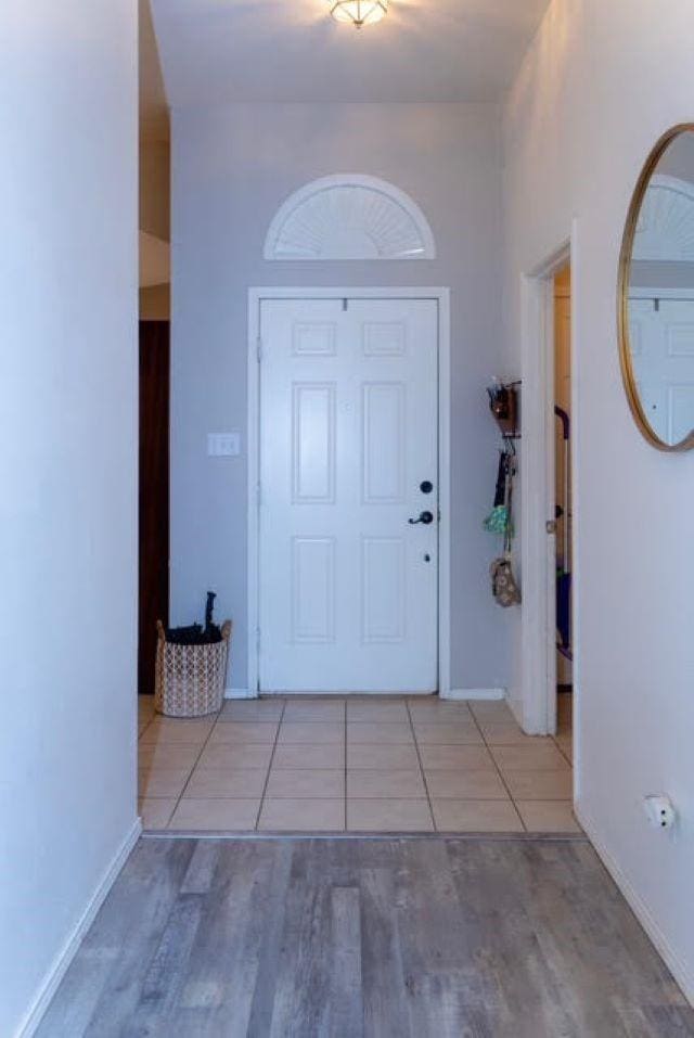 entrance foyer featuring light hardwood / wood-style floors