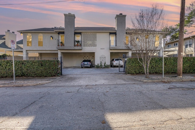 view of front of house featuring a garage