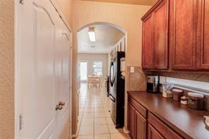 kitchen featuring light tile patterned floors