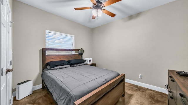 bedroom with ceiling fan