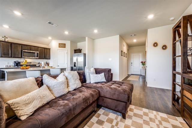 living room with light wood-type flooring