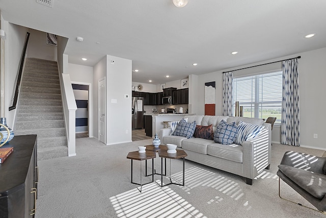 view of carpeted living room