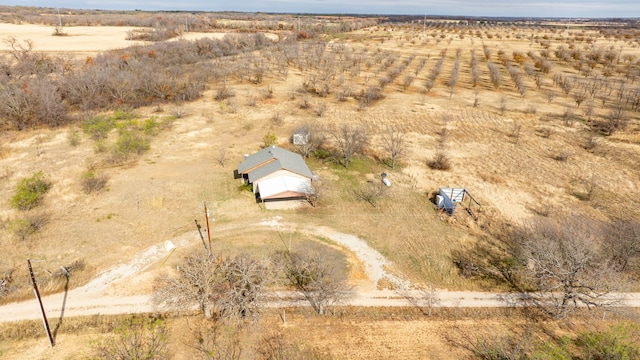 bird's eye view with a rural view