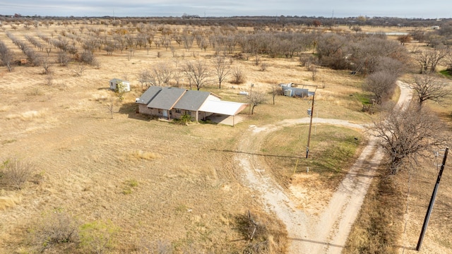 bird's eye view with a rural view