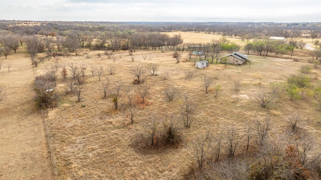 bird's eye view with a rural view