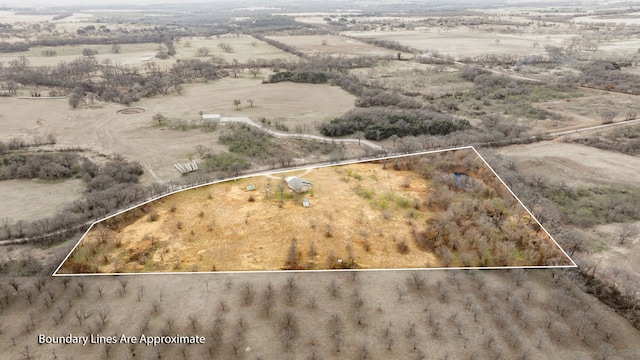 bird's eye view with a rural view