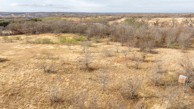 birds eye view of property with a rural view