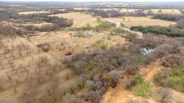 drone / aerial view with a rural view