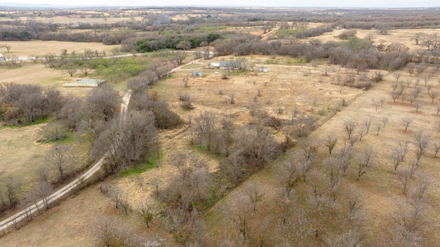 drone / aerial view with a rural view