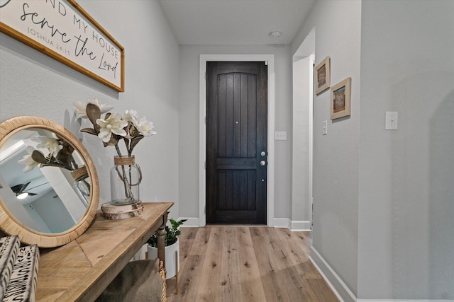 interior space with light wood-type flooring