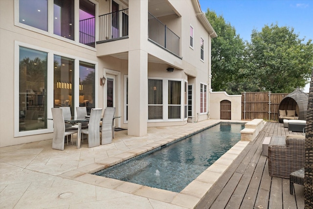 view of pool with a patio area