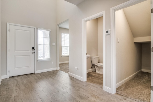 entrance foyer featuring light hardwood / wood-style floors