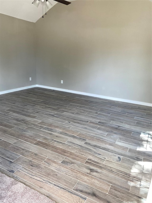 empty room featuring ceiling fan