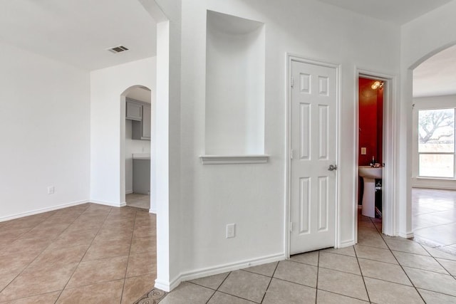 view of tiled spare room