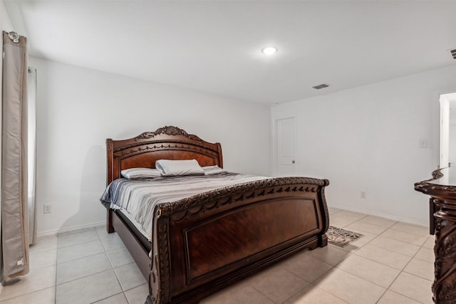 view of tiled bedroom