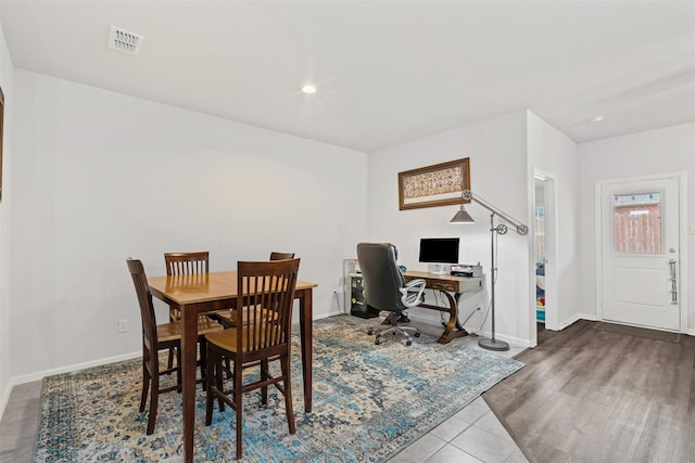 view of tiled dining room